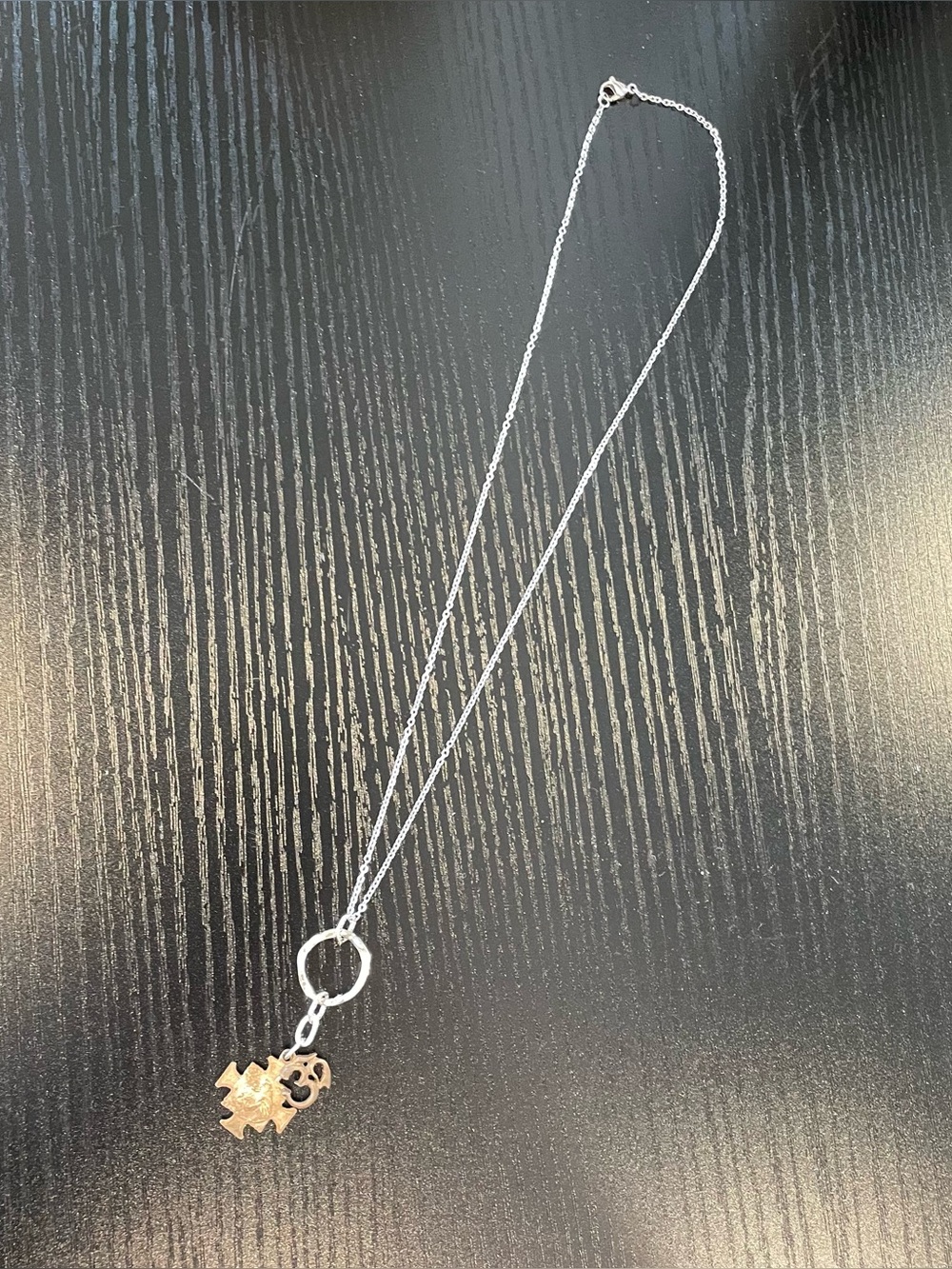 🌟HANDMADE🌟Silver and Brass Pendant Necklace